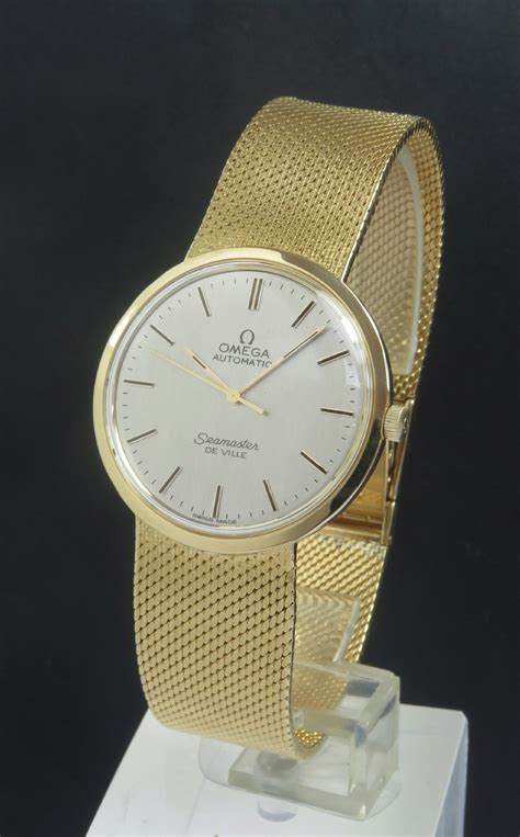 omega gold watch for men|solid gold gents omega watches.